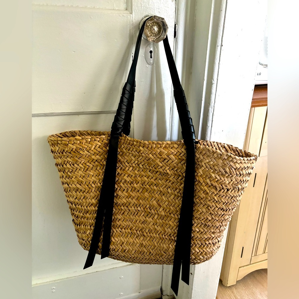 ALLSAINTS Playa East/West Woven Straw Beach Tote
